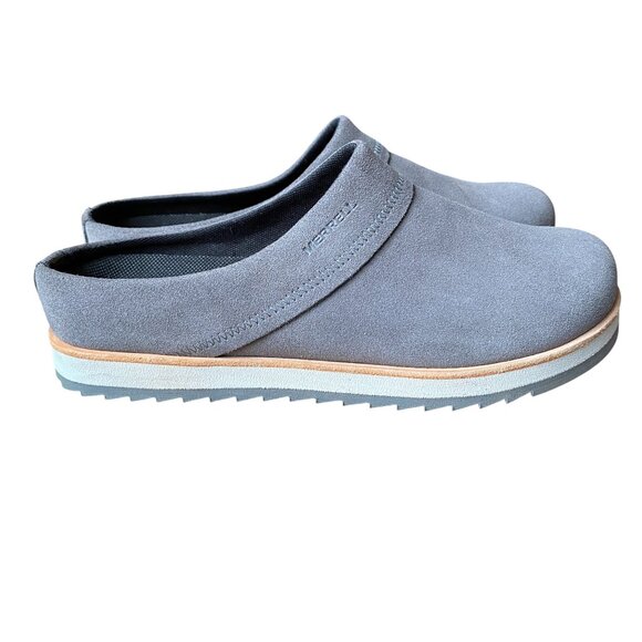 Merrell Juno Clog Gray Suede Slip On Mule - Size 8 - Picture 1 of 8